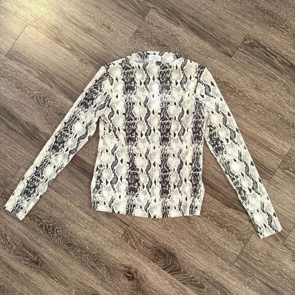 Stockholm Atelier &  Other Stories mesh top in snake print New